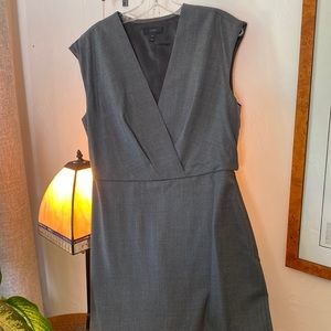 J Crew Italian wool suiting dress. Crossover front - gray size 10